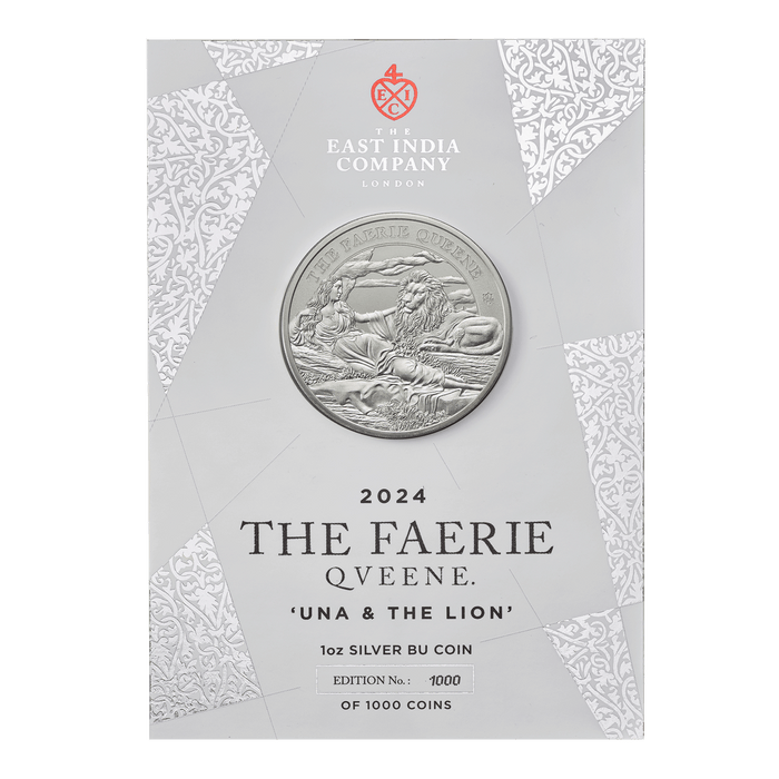 2024 Una & the Lion Faerie Queene 1oz Silver BU Coin
