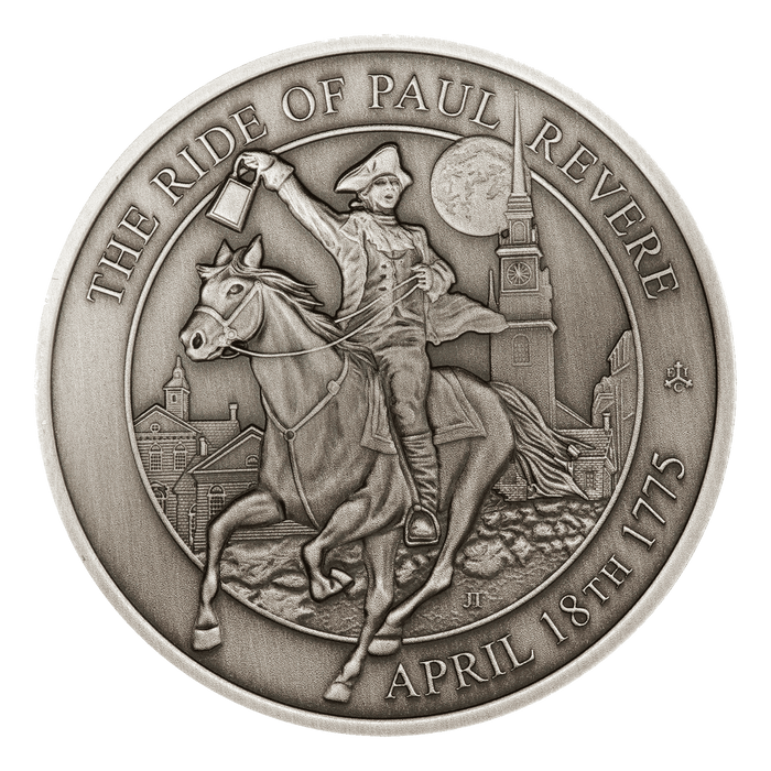 2025 Ride of Paul Revere 2oz Silver Ultra High Relief With Antiqued Finish Coin - OUT OF STOCK