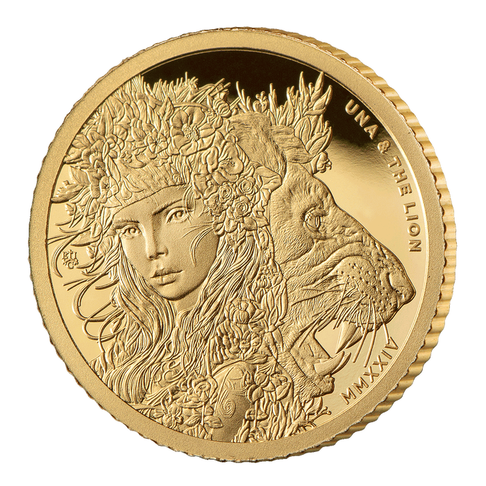 2024 Una & the Lion 1/4oz Gold Proof Coin