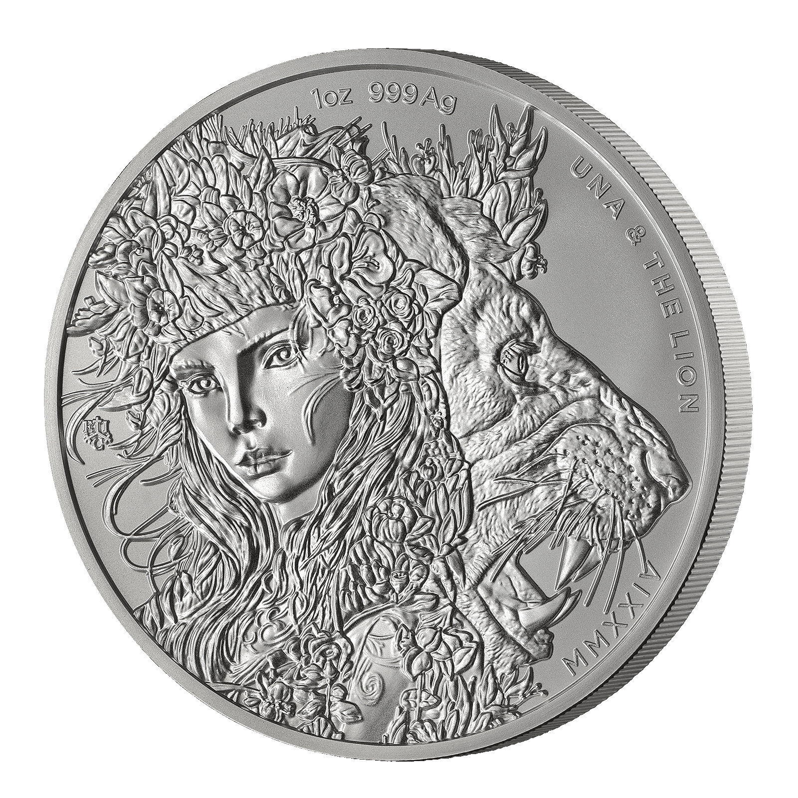 2024 Una & the Lion 1oz Silver BU Coin in Tube (18 Coins)