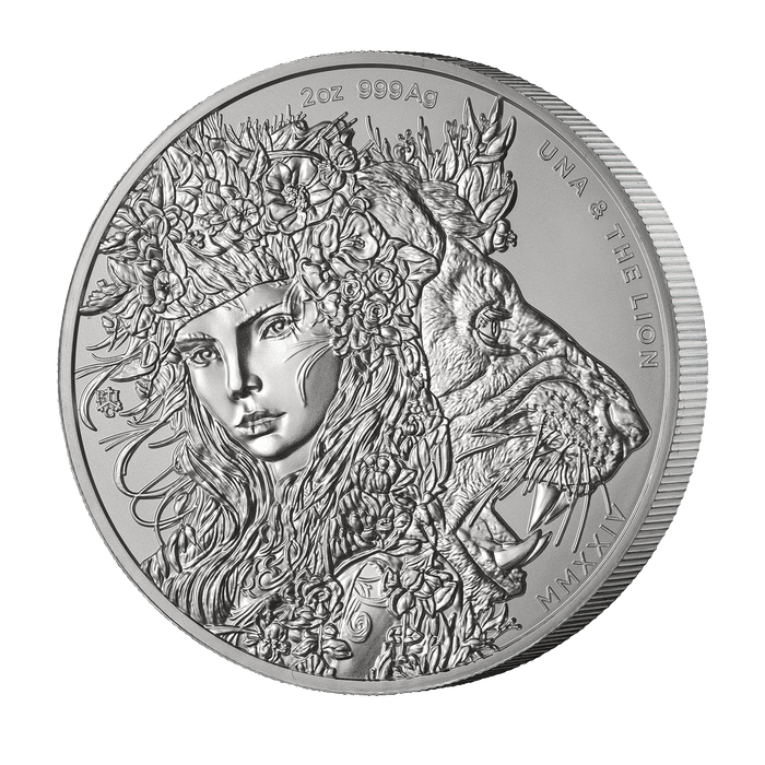 2024 Una & the Lion 2oz Silver BU Coin