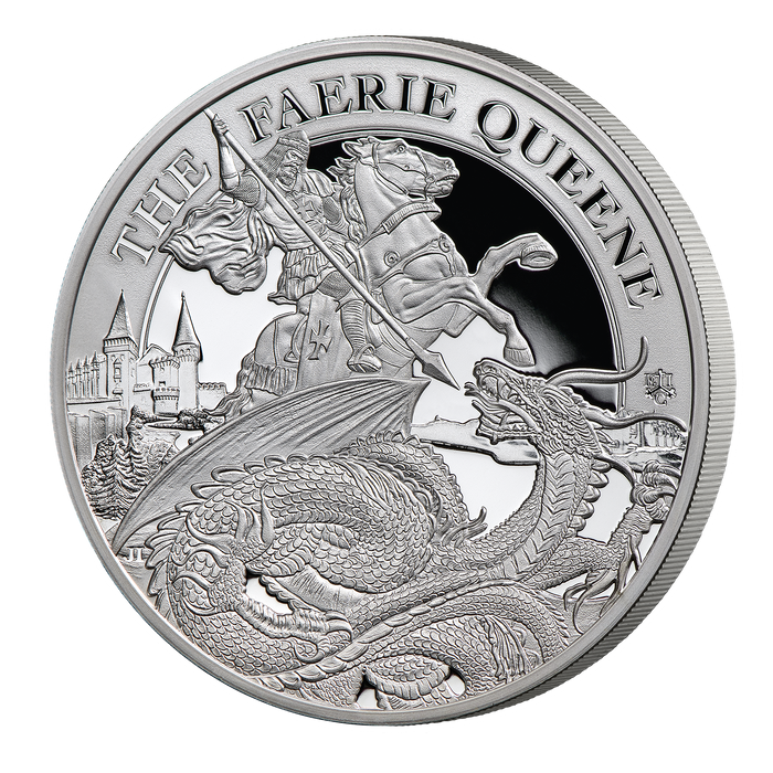 2024 Faerie Queene Redcrosse & the Dragon 1oz Silver Proof Coin