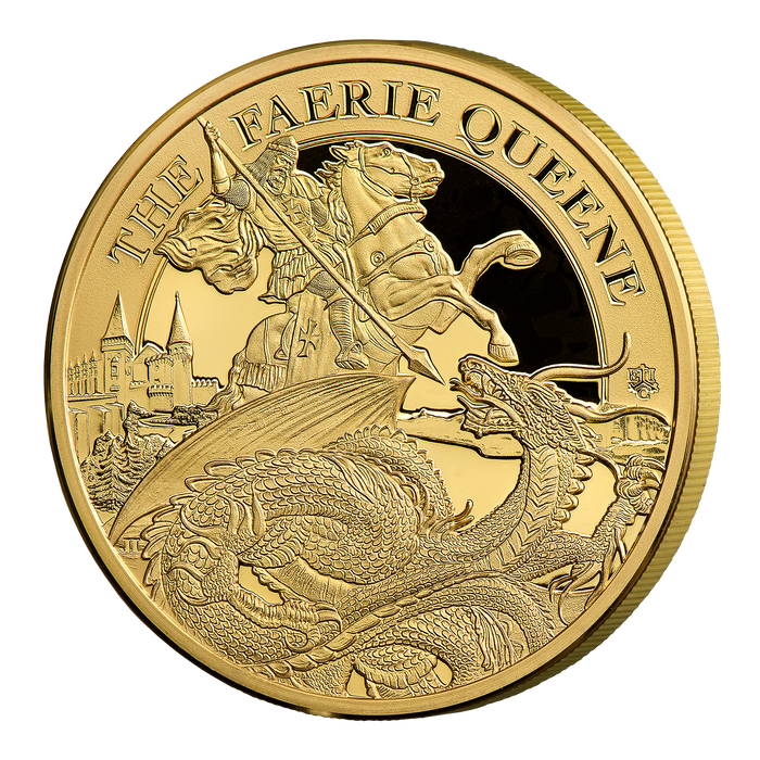 2024 Faerie Queene Redcrosse & the Dragon 1oz Gold Proof Coin