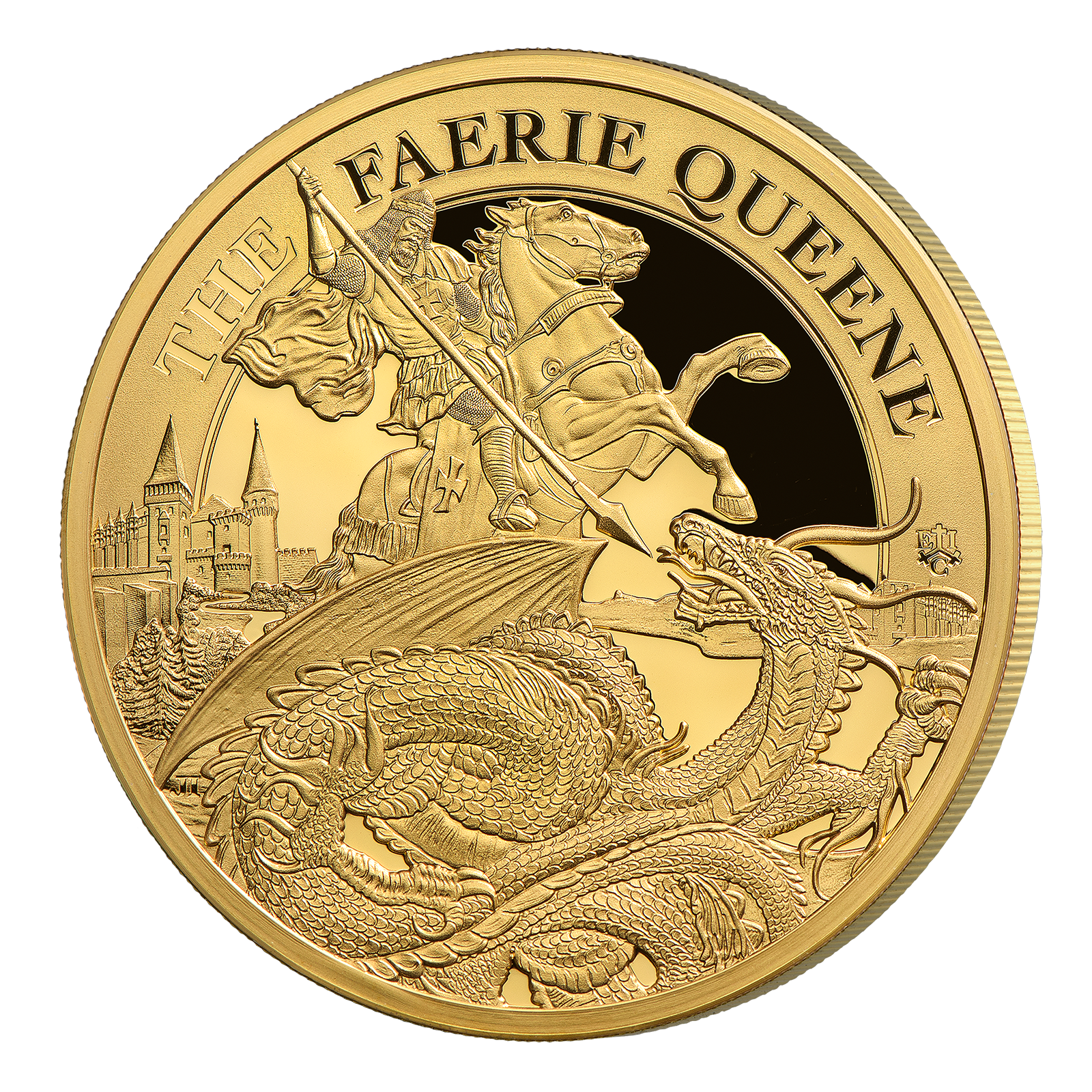 2024 Faerie Queene Redcrosse & the Dragon 2oz Gold Proof Coin