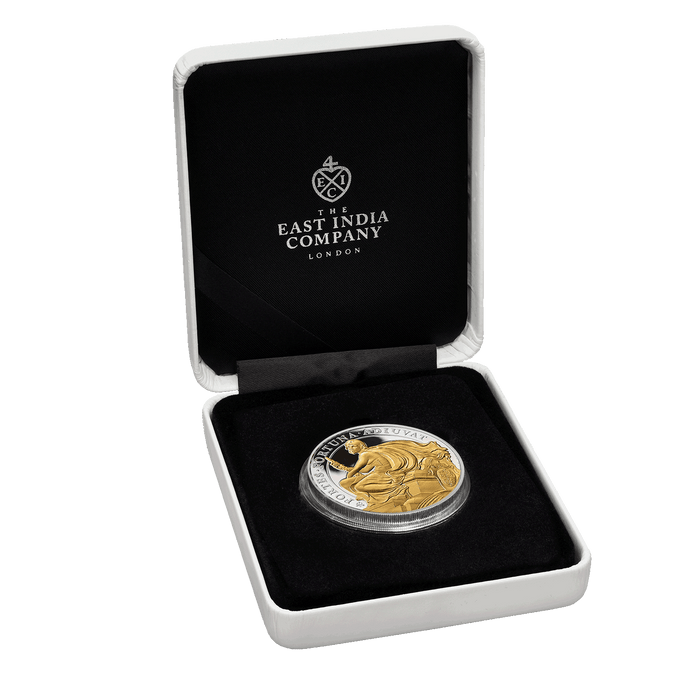 2022 Queens Virtues Courage 1oz Silver Proof Coin with Selective Gold Plate