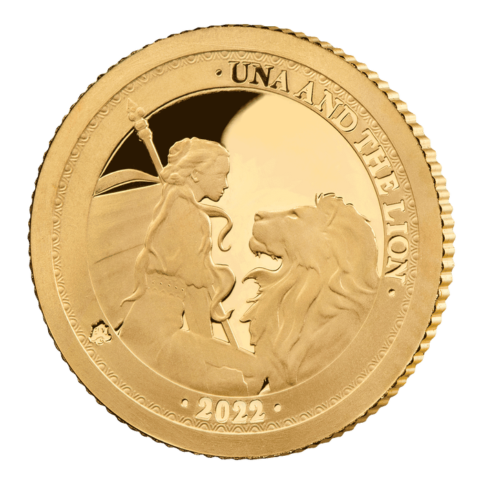 2022 Una & the Lion 1/2g Gold Proof Coin