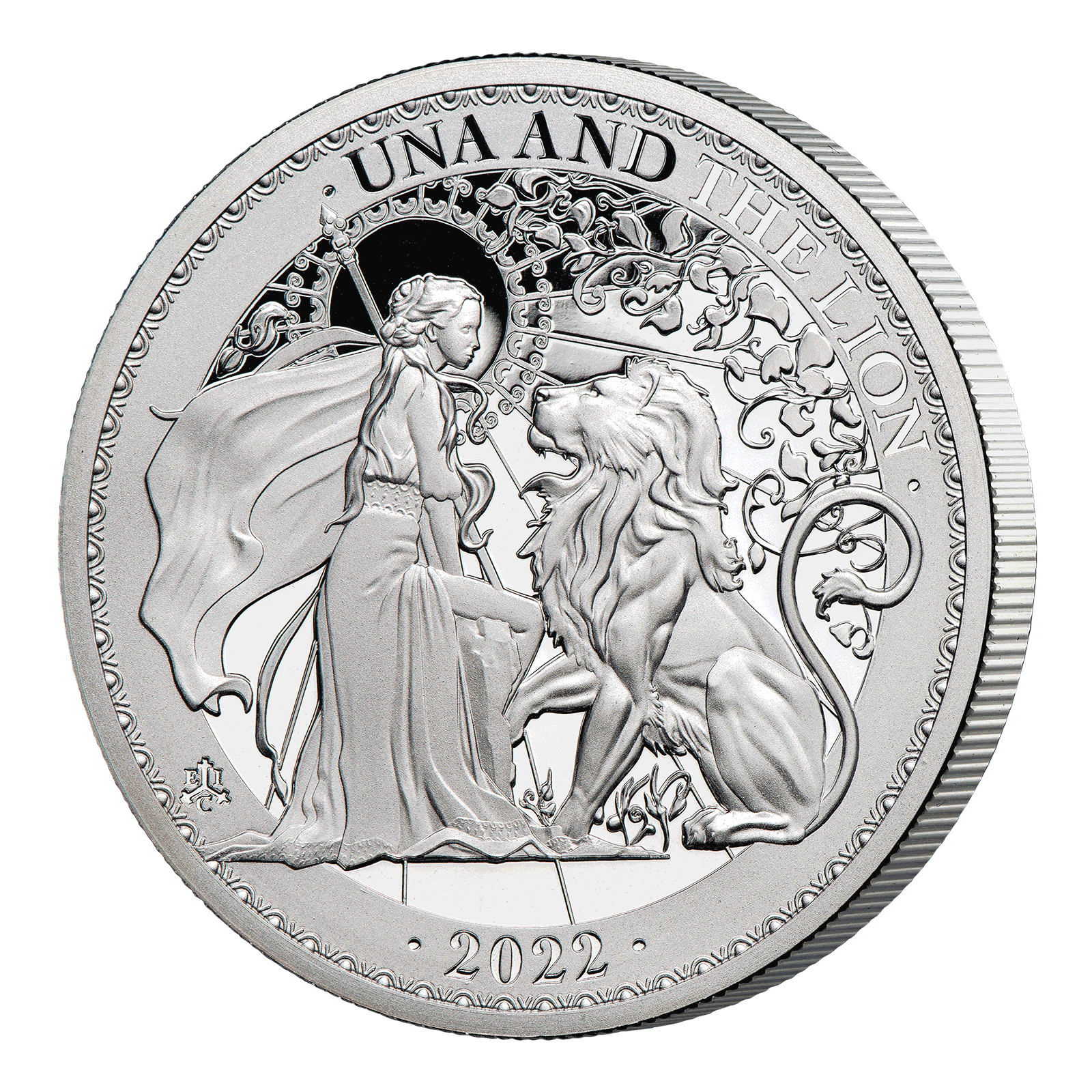 2022 Una & the Lion 2oz Silver Proof Coin