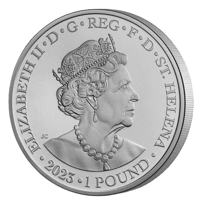 2023 Faerie Queene Una & Redcrosse 1oz (0.999Ag) Silver £1 BU coin in Card