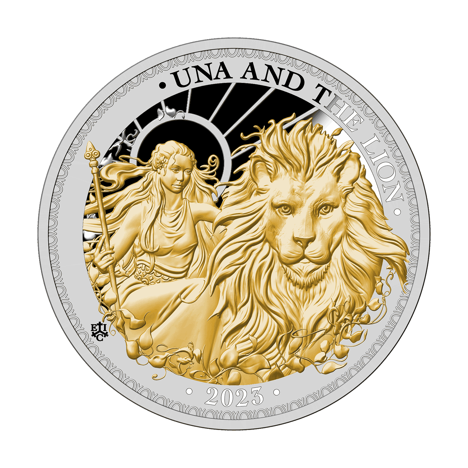 Una & The Lion 2023 1oz Silver Proof Coin With Selective Gold Plate
