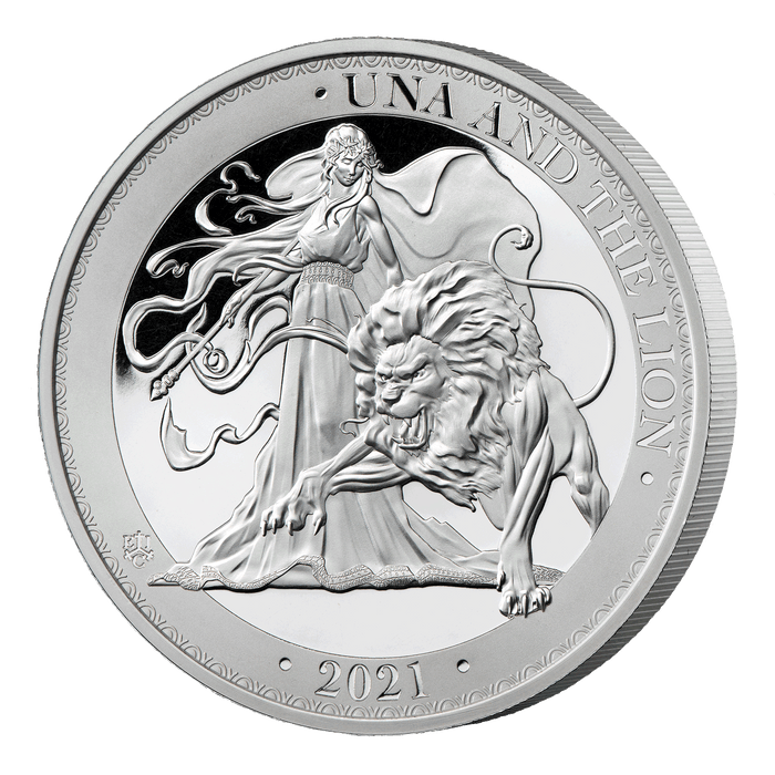 2021 Una & The Lion 5oz Silver Proof Coin