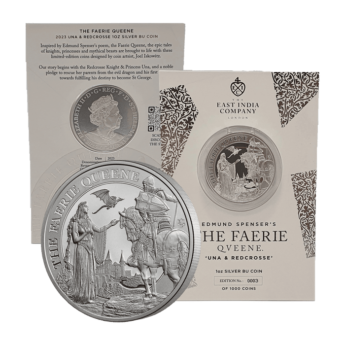 2023 Una & Redcrosse Faerie Queene 1oz Silver BU Coin - Certificate 03